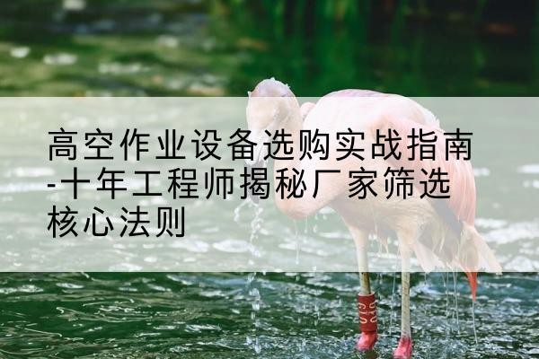 河东剪叉式升降机厂家-高空作业设备选购实战指南-十年工程师揭秘厂家筛选核心法则