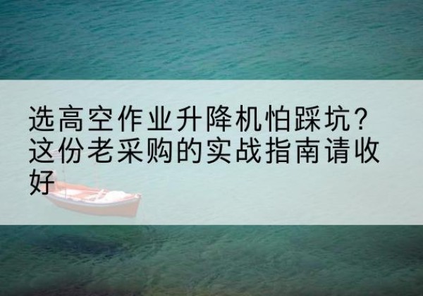 河东高空作业升降机厂家推荐-选高空作业升降机怕踩坑？这份老采购的实战指南请收好